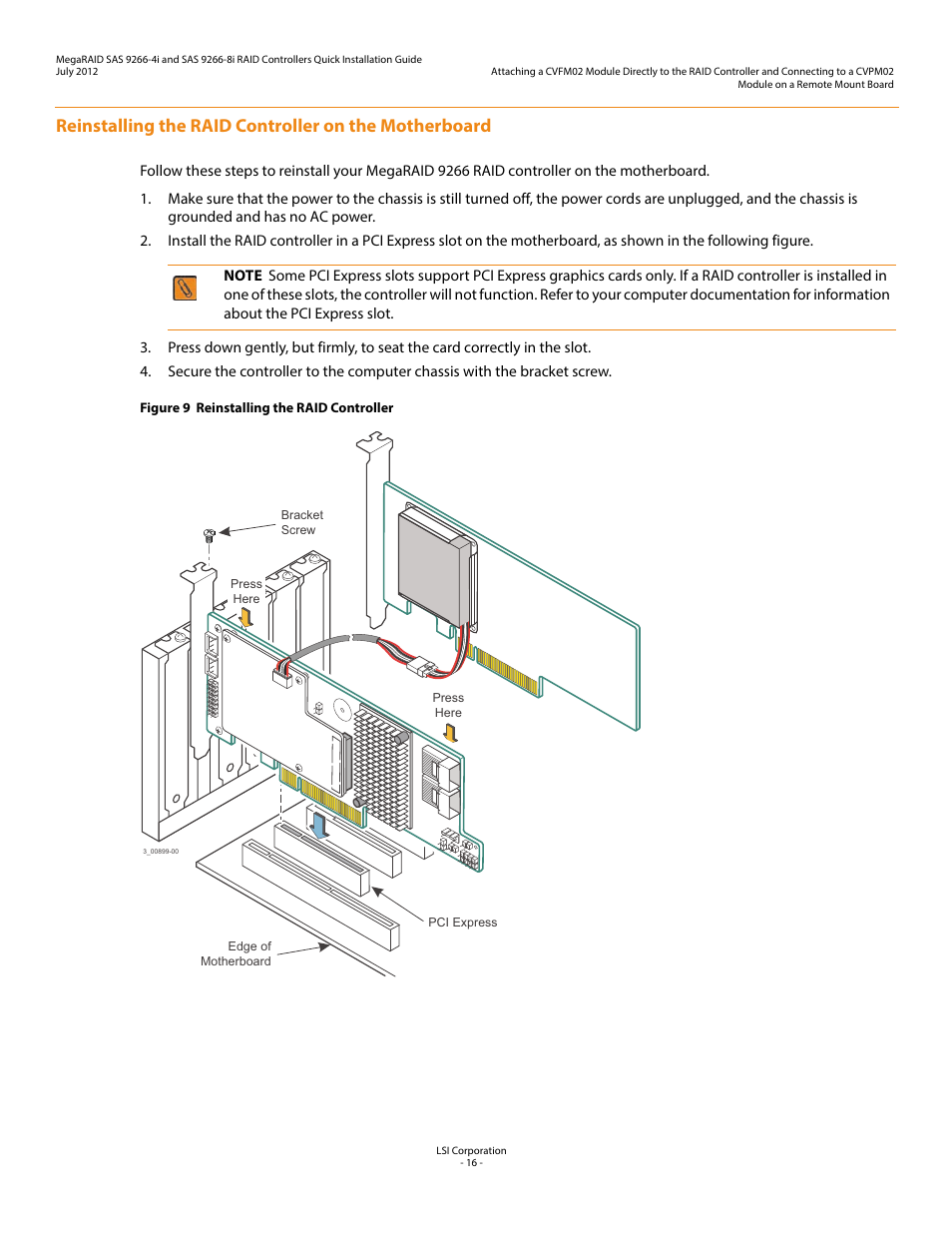 Avago Technologies MegaRAID SAS 9266-4i User Manual | Page 16 / 26