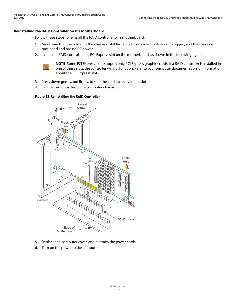 Avago Technologies MegaRAID SAS 9266-4i User Manual | Page 21 / 26