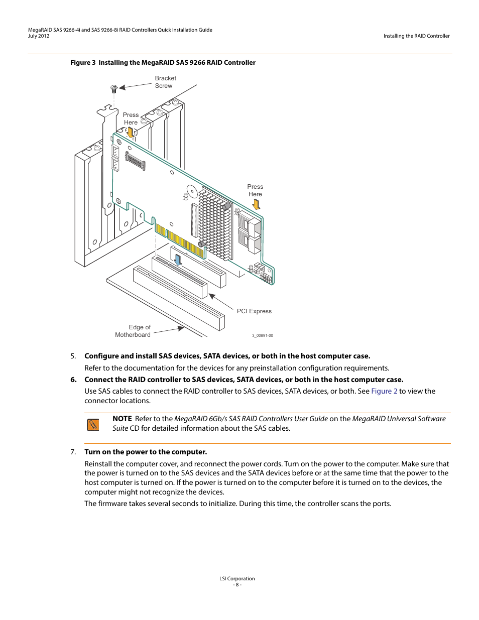 Avago Technologies MegaRAID SAS 9266-4i User Manual | Page 8 / 26