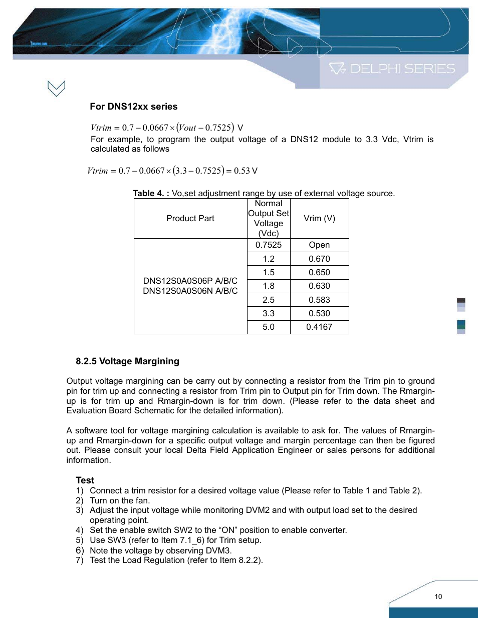 Delta Electronics DNS SIP Series User Manual | Page 10 / 20