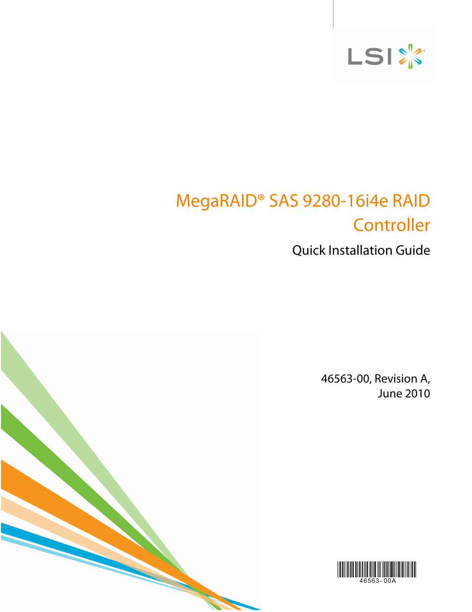 Avago Technologies MegaRAID SAS 9280-16i4e User Manual | 12 pages