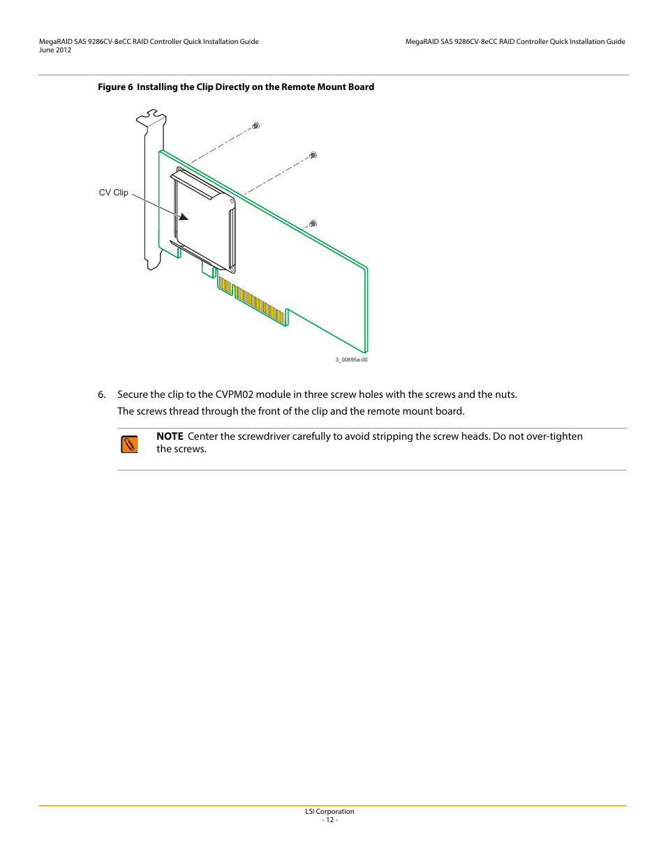 Avago Technologies MegaRAID SAS 9286CV-8eCC User Manual | Page 12 / 18