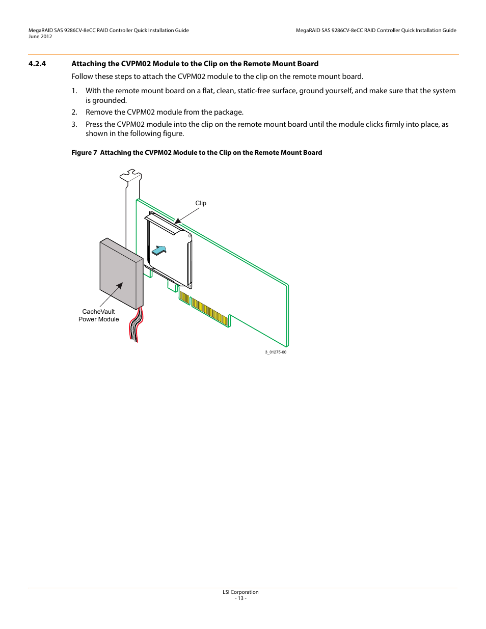 Avago Technologies MegaRAID SAS 9286CV-8eCC User Manual | Page 13 / 18