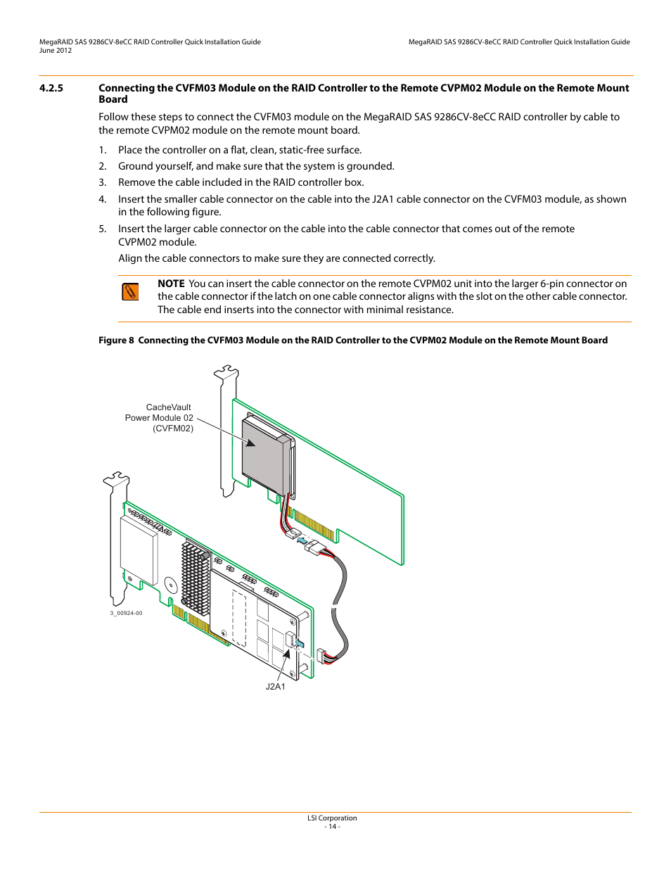 Avago Technologies MegaRAID SAS 9286CV-8eCC User Manual | Page 14 / 18