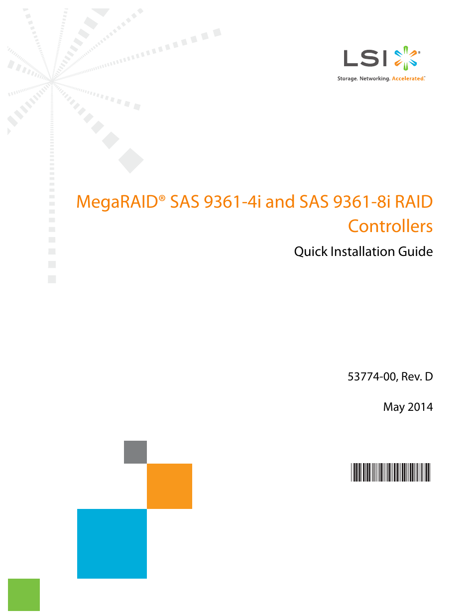 Avago Technologies MegaRAID SAS 9341-4i User Manual | 8 pages