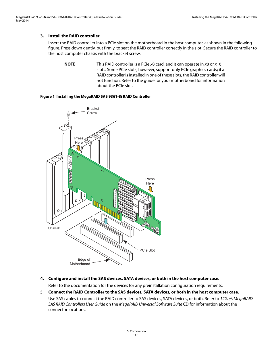 Avago Technologies MegaRAID SAS 9341-4i User Manual | Page 5 / 8