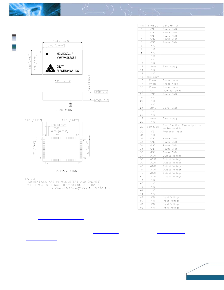 Delta Electronics MCM12S03L User Manual | Page 3 / 3