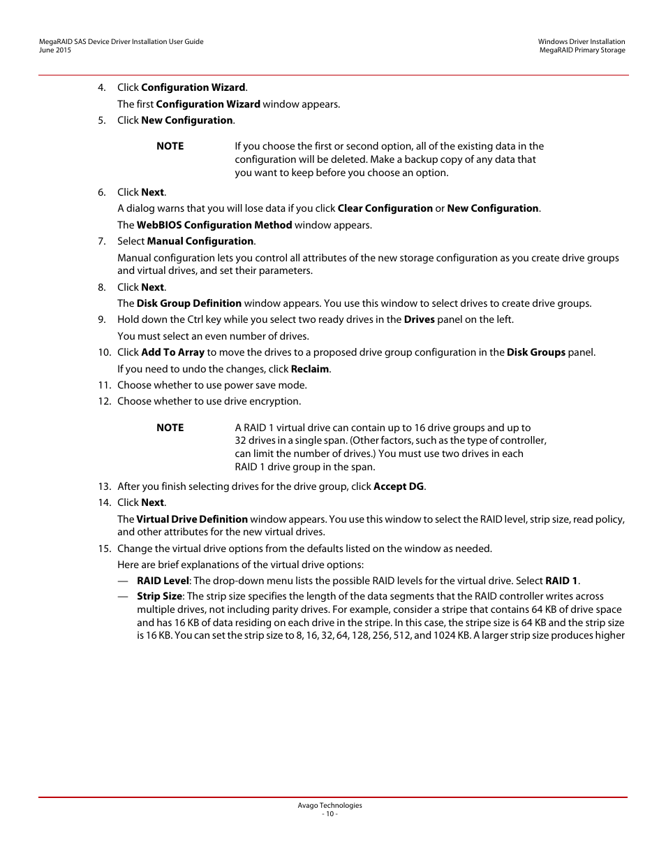 Avago Technologies MegaRAID SAS 9341-4i User Manual | Page 10 / 72