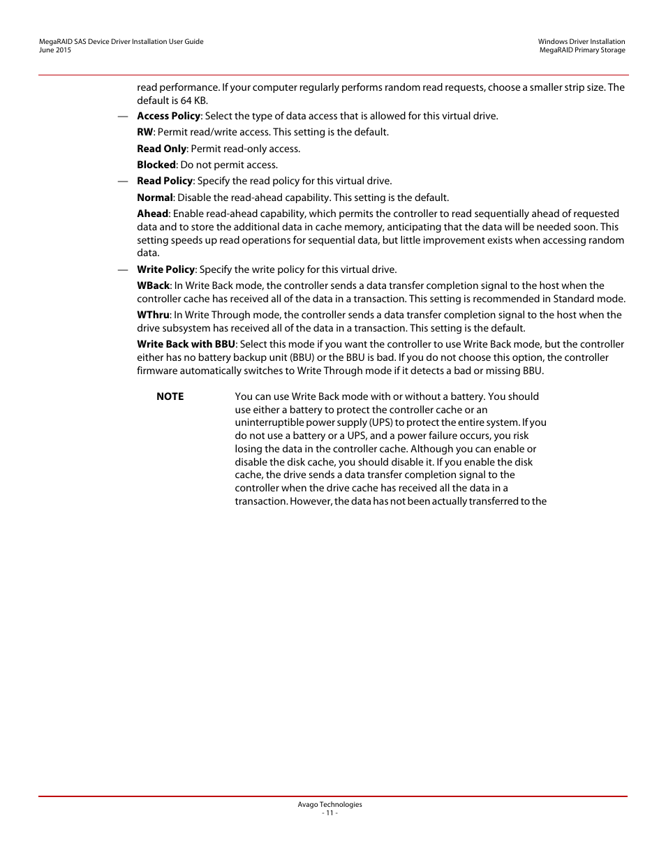 Avago Technologies MegaRAID SAS 9341-4i User Manual | Page 11 / 72