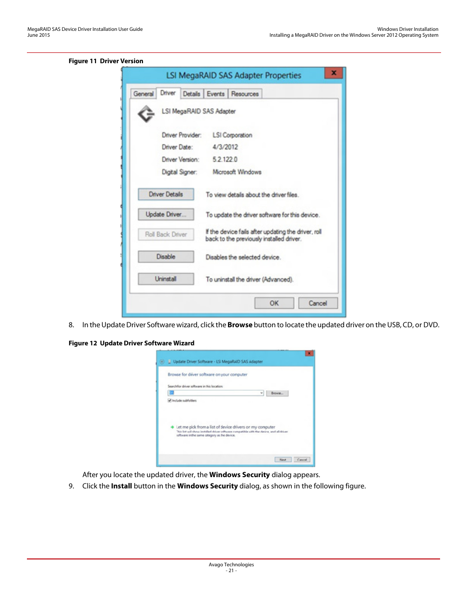 Avago Technologies MegaRAID SAS 9341-4i User Manual | Page 21 / 72