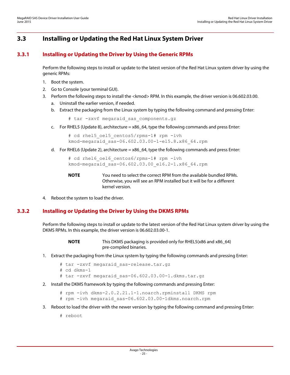 Avago Technologies MegaRAID SAS 9341-4i User Manual | Page 25 / 72