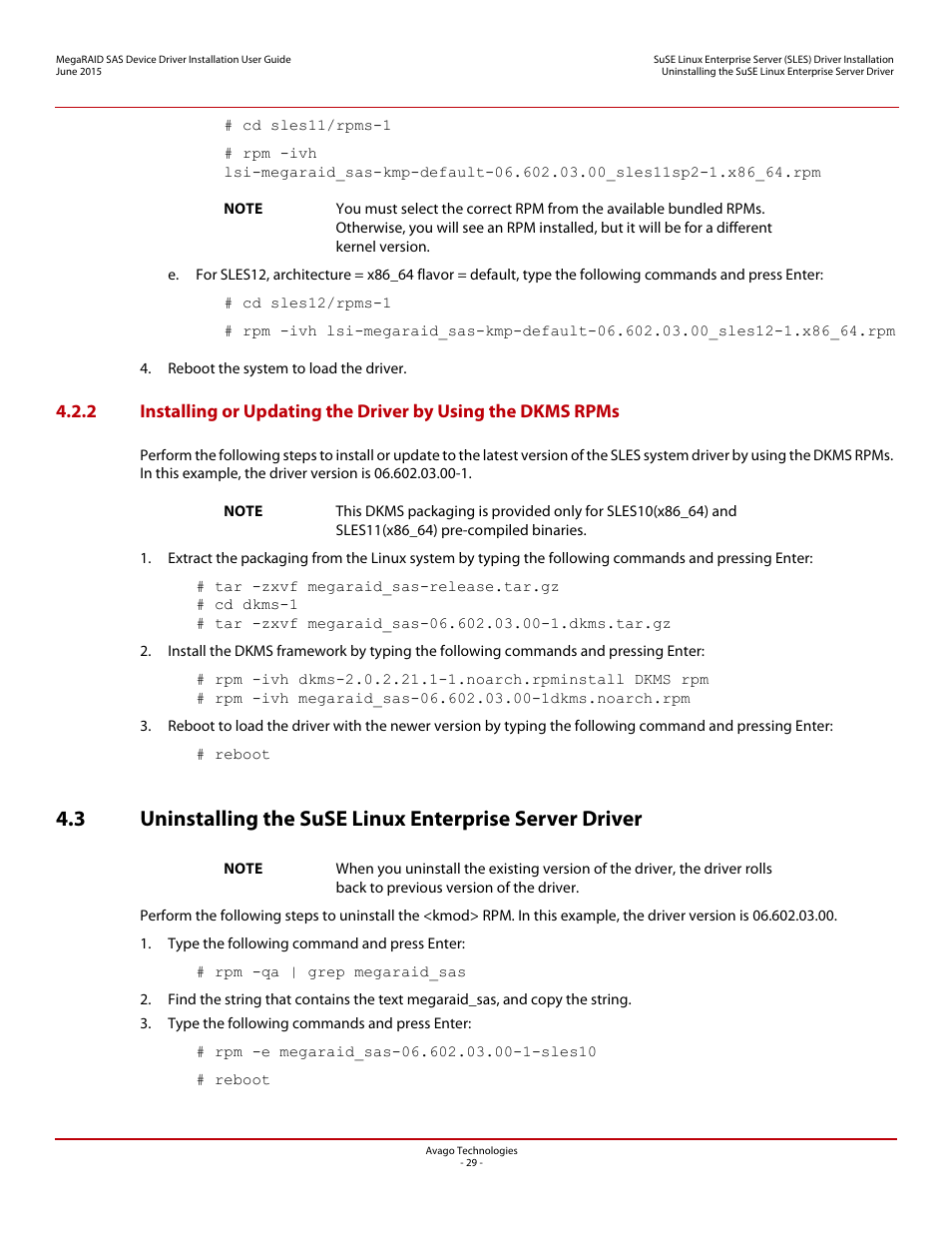 Avago Technologies MegaRAID SAS 9341-4i User Manual | Page 29 / 72