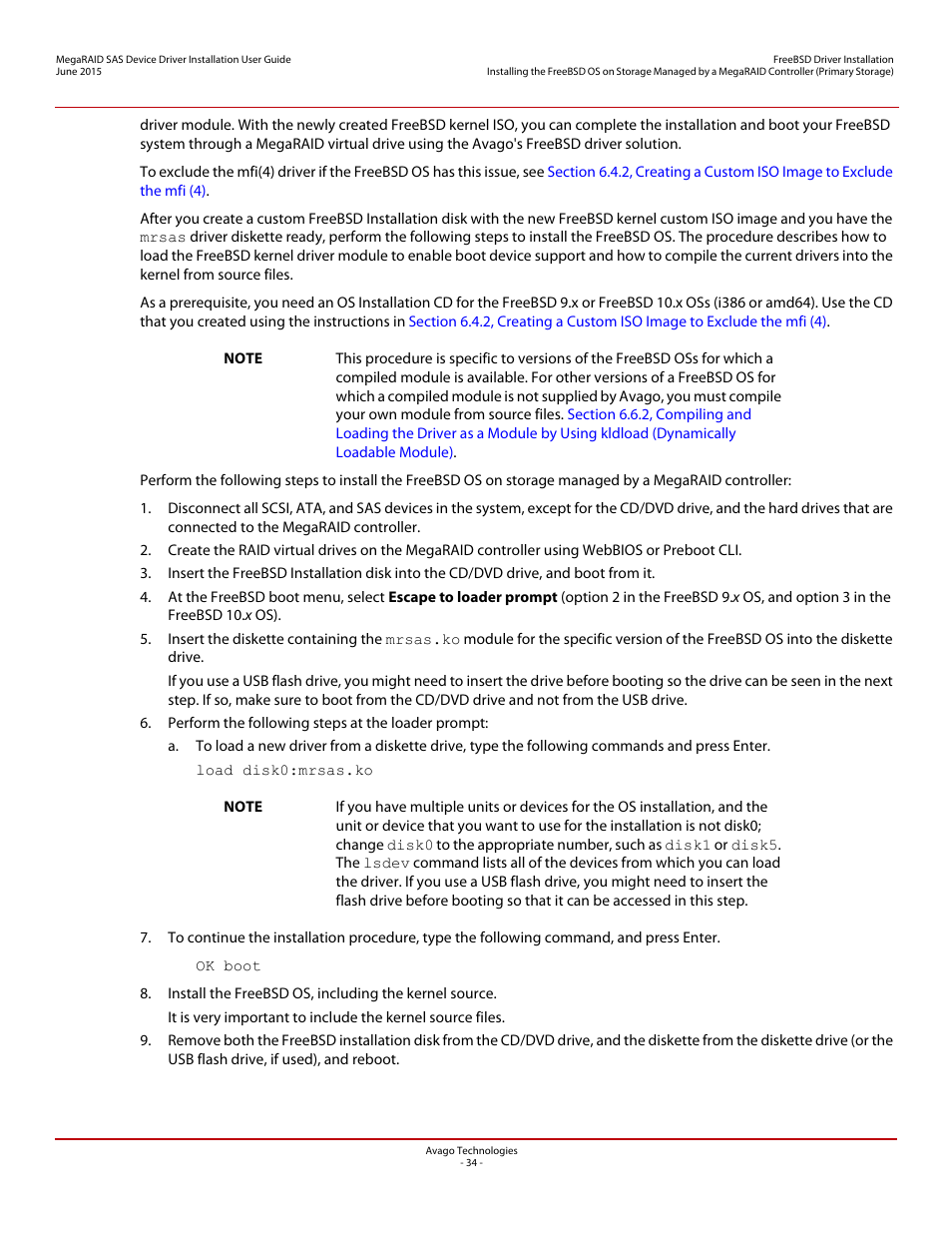 Avago Technologies MegaRAID SAS 9341-4i User Manual | Page 34 / 72