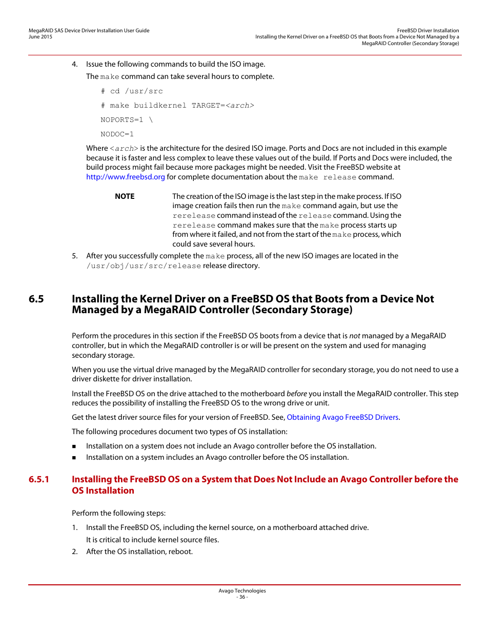 Avago Technologies MegaRAID SAS 9341-4i User Manual | Page 36 / 72