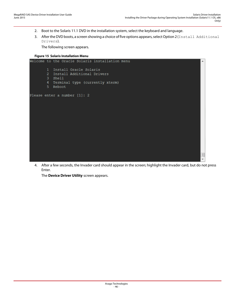 Avago Technologies MegaRAID SAS 9341-4i User Manual | Page 46 / 72
