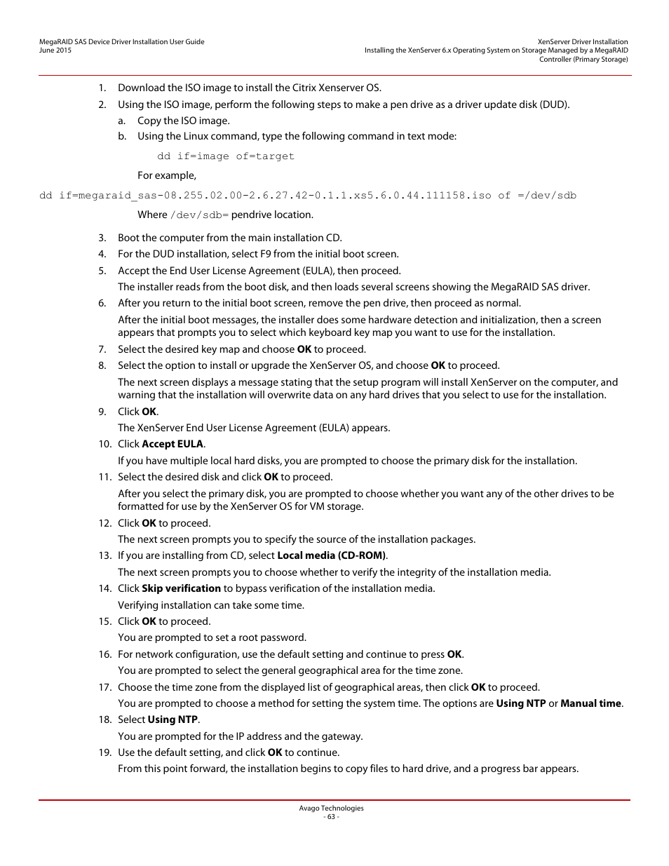 Avago Technologies MegaRAID SAS 9341-4i User Manual | Page 63 / 72