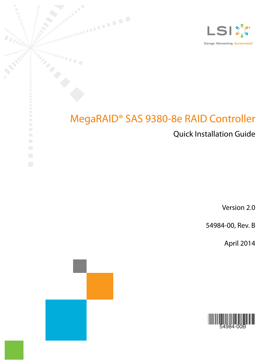 Avago Technologies MegaRAID SAS 9380-8e User Manual | 7 pages