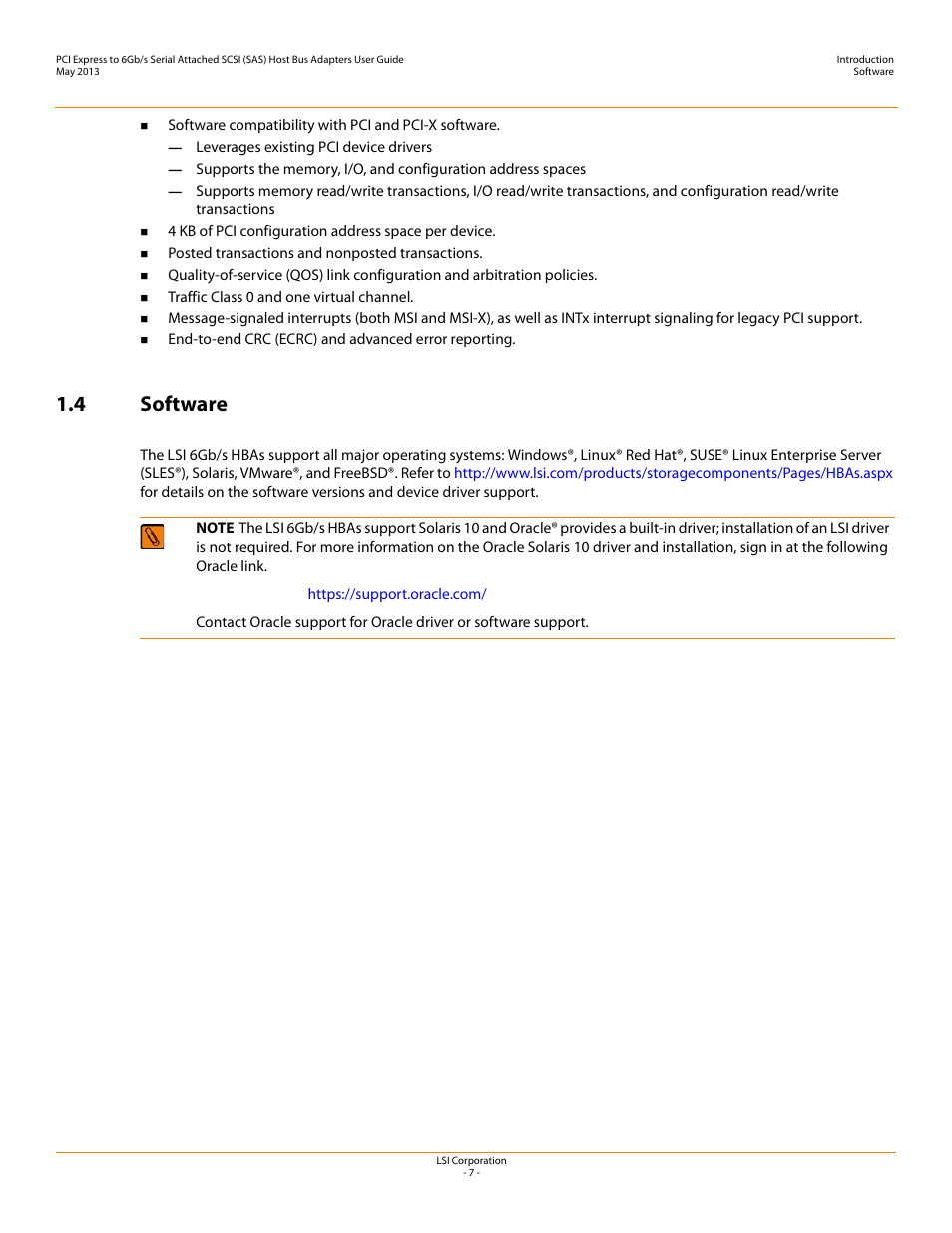 4 software | Avago Technologies SAS 9200-8e Host Bus Adapter User Manual | Page 7 / 39