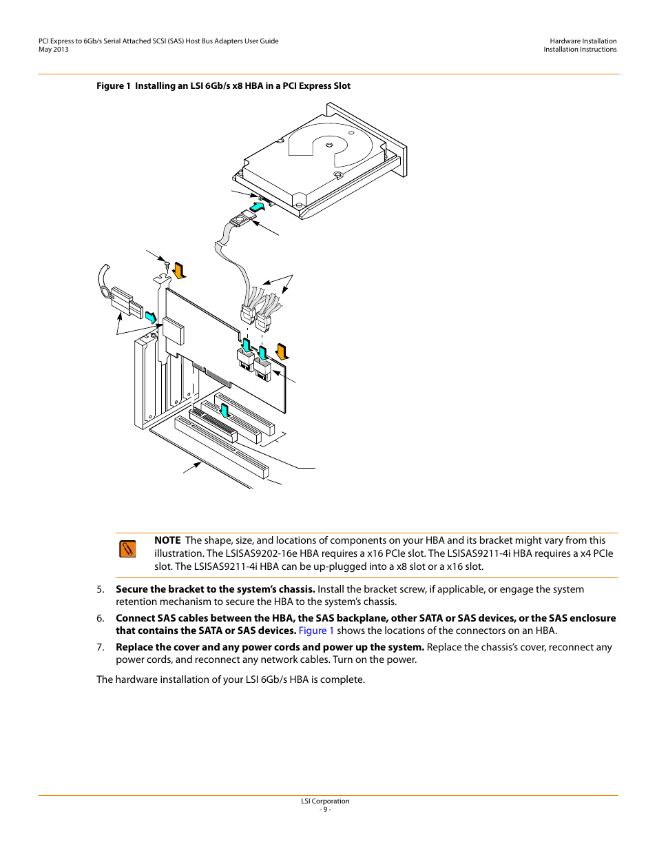 Avago Technologies SAS 9200-8e Host Bus Adapter User Manual | Page 9 / 39