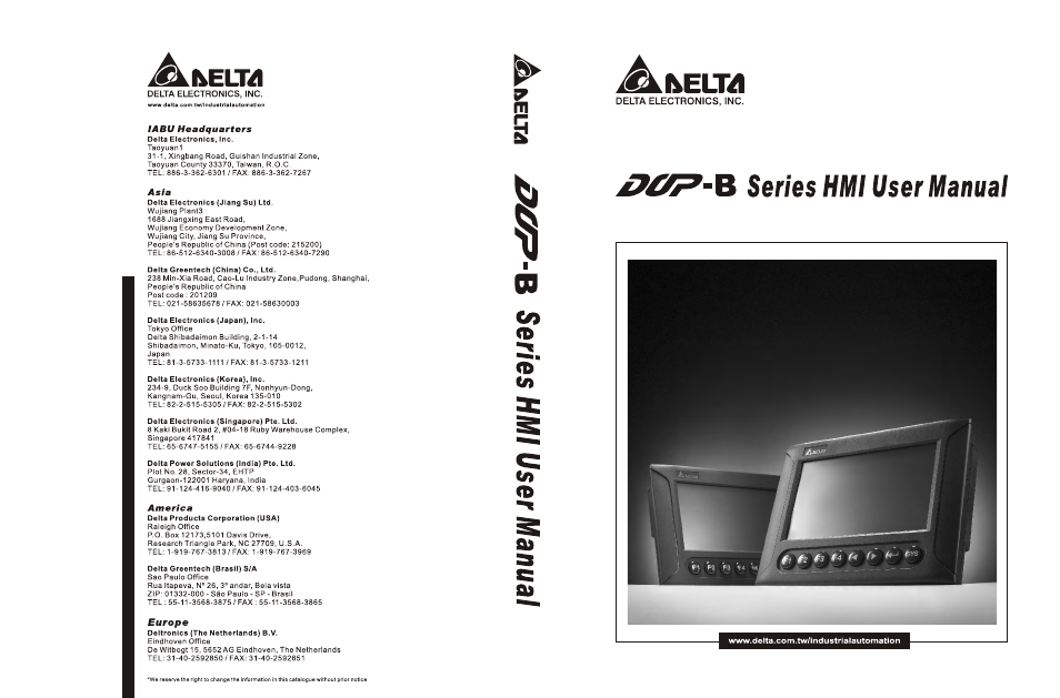 Delta Electronics DELTA DUP-B User Manual | 491 pages