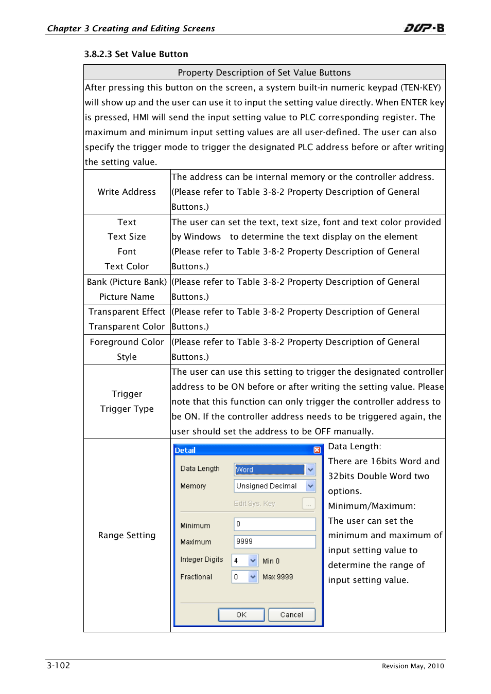 3 set value button | Delta Electronics DELTA DUP-B User Manual | Page 123 / 491