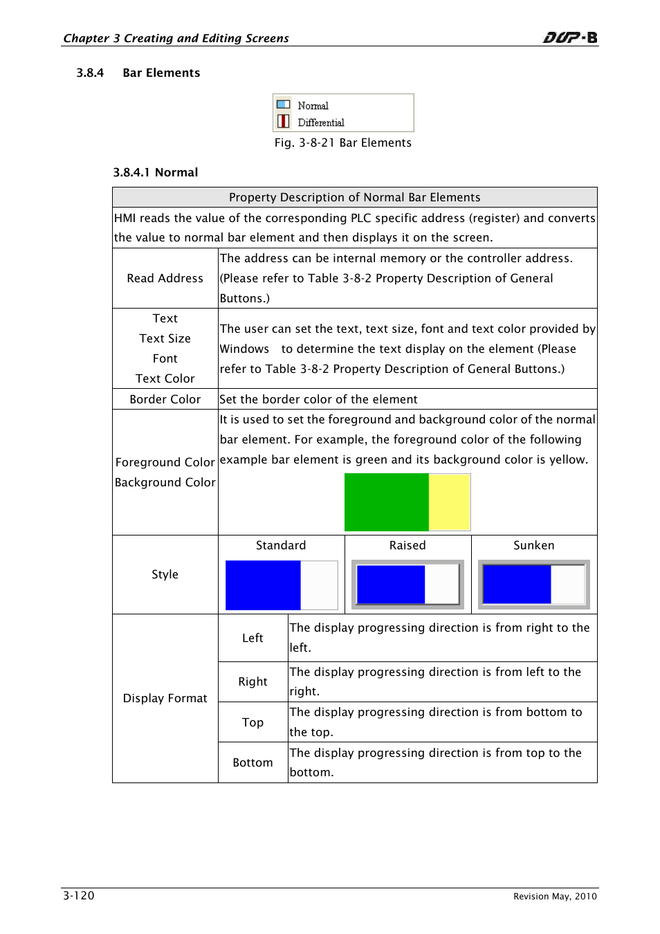 4 bar elements, 1 normal | Delta Electronics DELTA DUP-B User Manual | Page 141 / 491