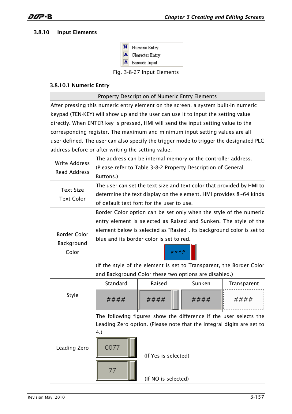 10 input elements, 1 numeric entry | Delta Electronics DELTA DUP-B User Manual | Page 178 / 491