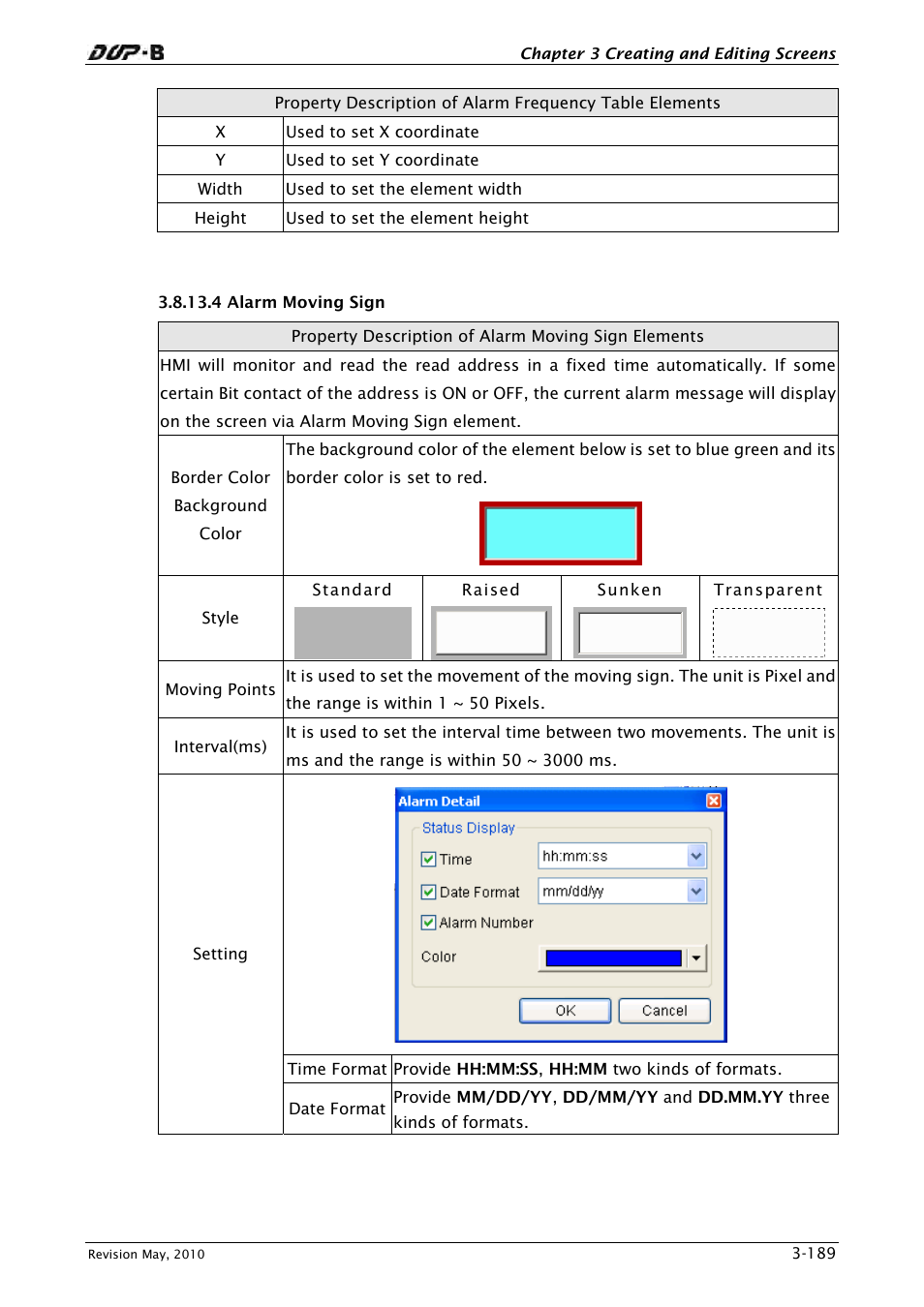 4 alarm moving sign | Delta Electronics DELTA DUP-B User Manual | Page 210 / 491