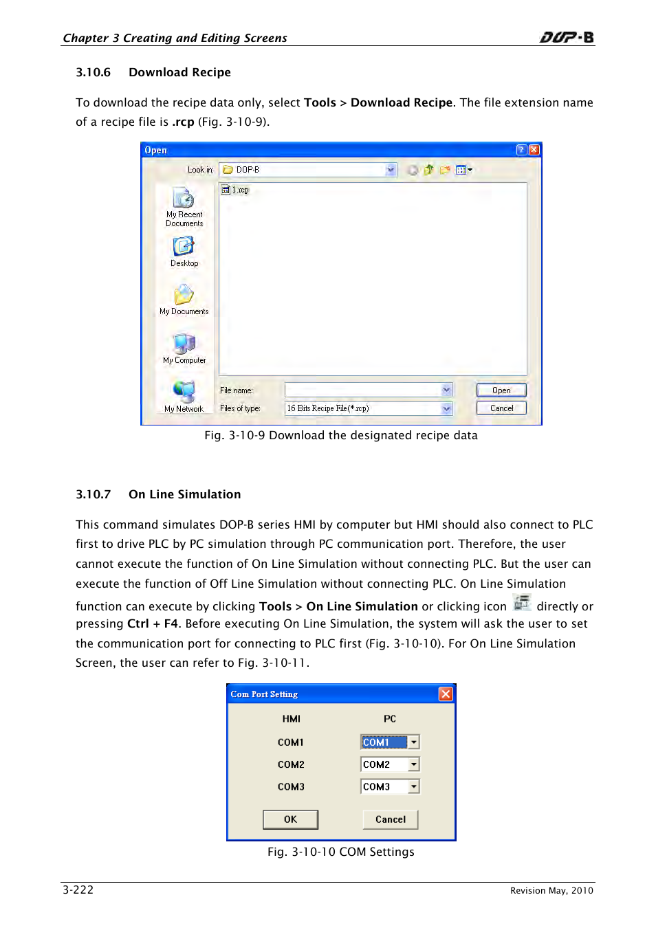 6 download recipe, 7 on line simulation | Delta Electronics DELTA DUP-B User Manual | Page 243 / 491