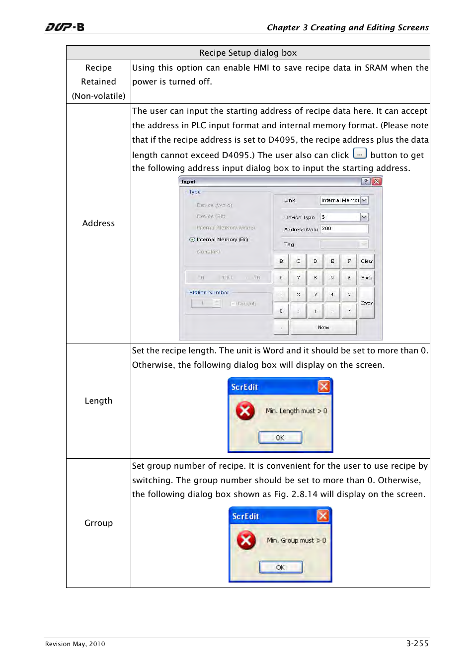 Delta Electronics DELTA DUP-B User Manual | Page 276 / 491