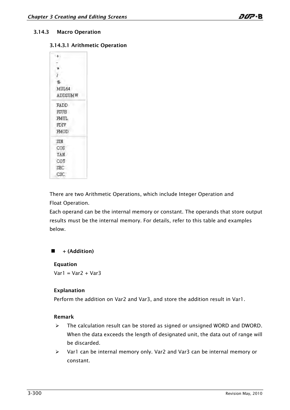 3 macro operation, 1 arithmetic operation | Delta Electronics DELTA DUP-B User Manual | Page 321 / 491