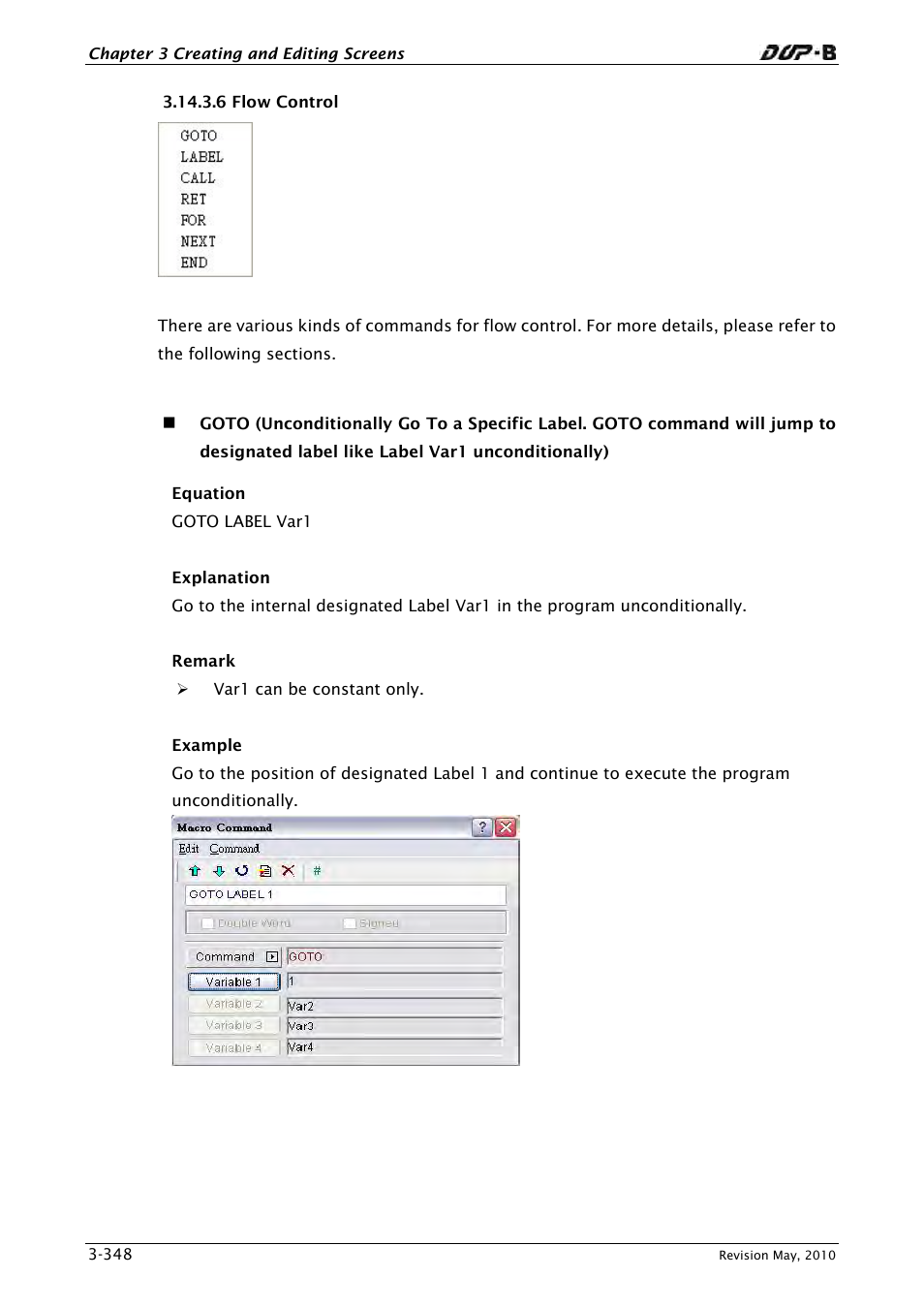 6 flow control | Delta Electronics DELTA DUP-B User Manual | Page 369 / 491