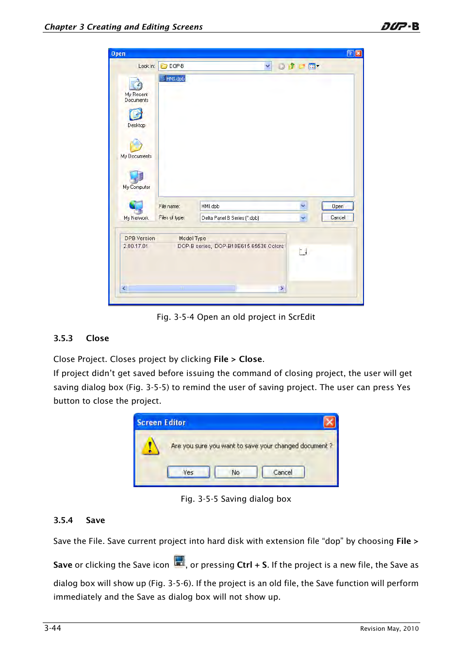 3 close, 4 save | Delta Electronics DELTA DUP-B User Manual | Page 65 / 491