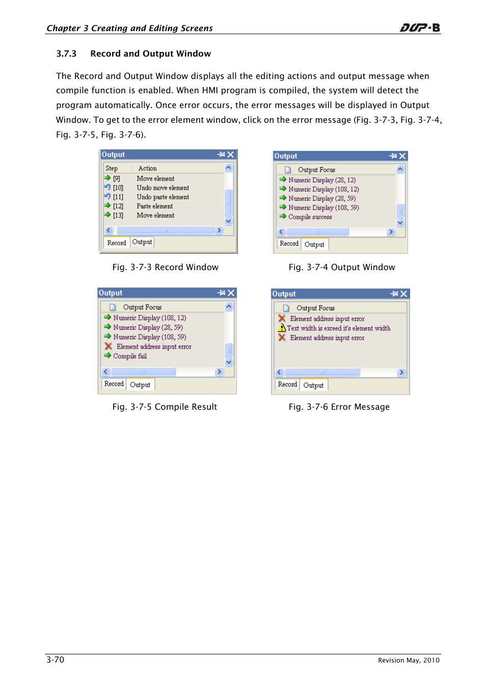 3 record and output window | Delta Electronics DELTA DUP-B User Manual | Page 91 / 491