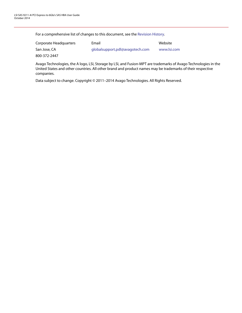 Avago Technologies SAS 9211-4i Host Bus Adapter User Manual | Page 2 / 10