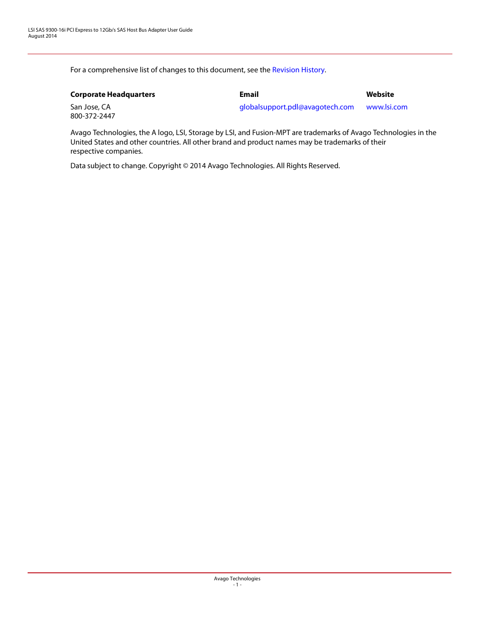 Avago Technologies SAS 9300-16i Host Bus Adapter User Manual | Page 2 / 10