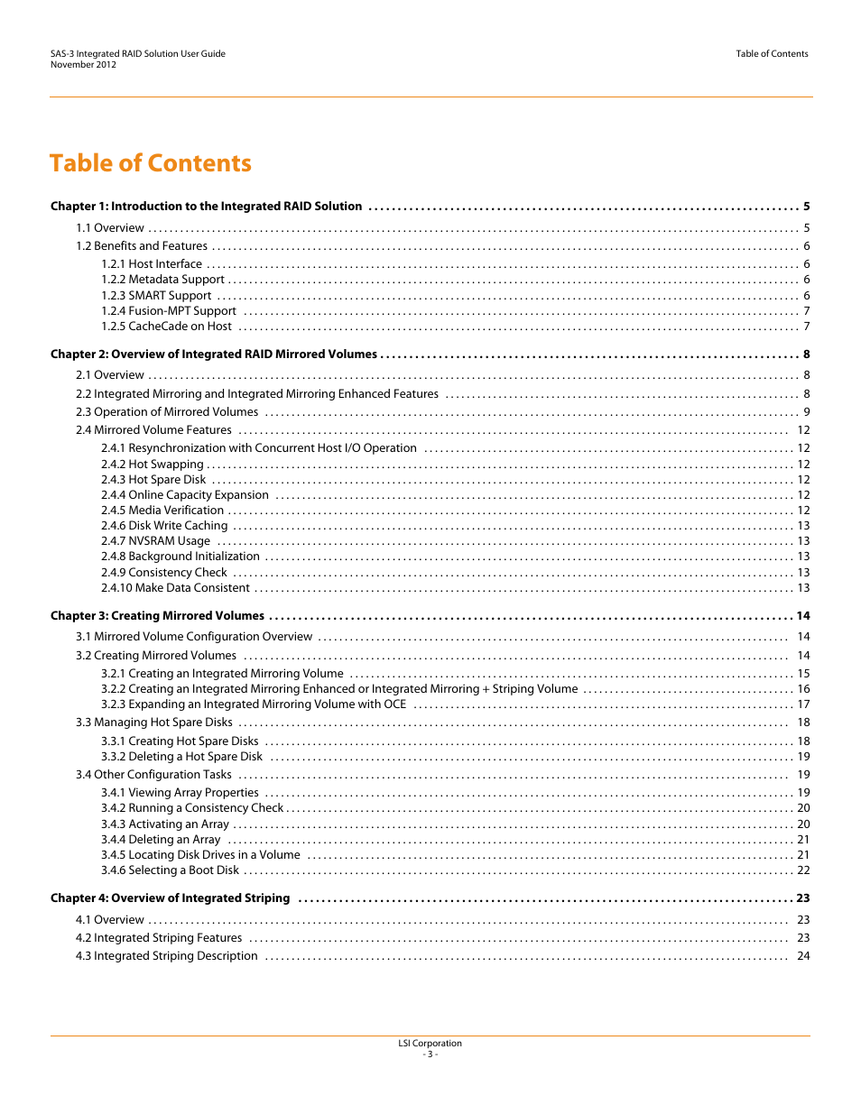 Avago Technologies SAS 9300-4i Host Bus Adapter User Manual | Page 3 / 43