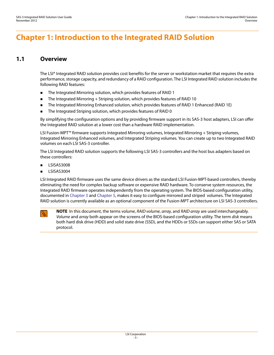 1 overview | Avago Technologies SAS 9300-4i Host Bus Adapter User Manual | Page 5 / 43