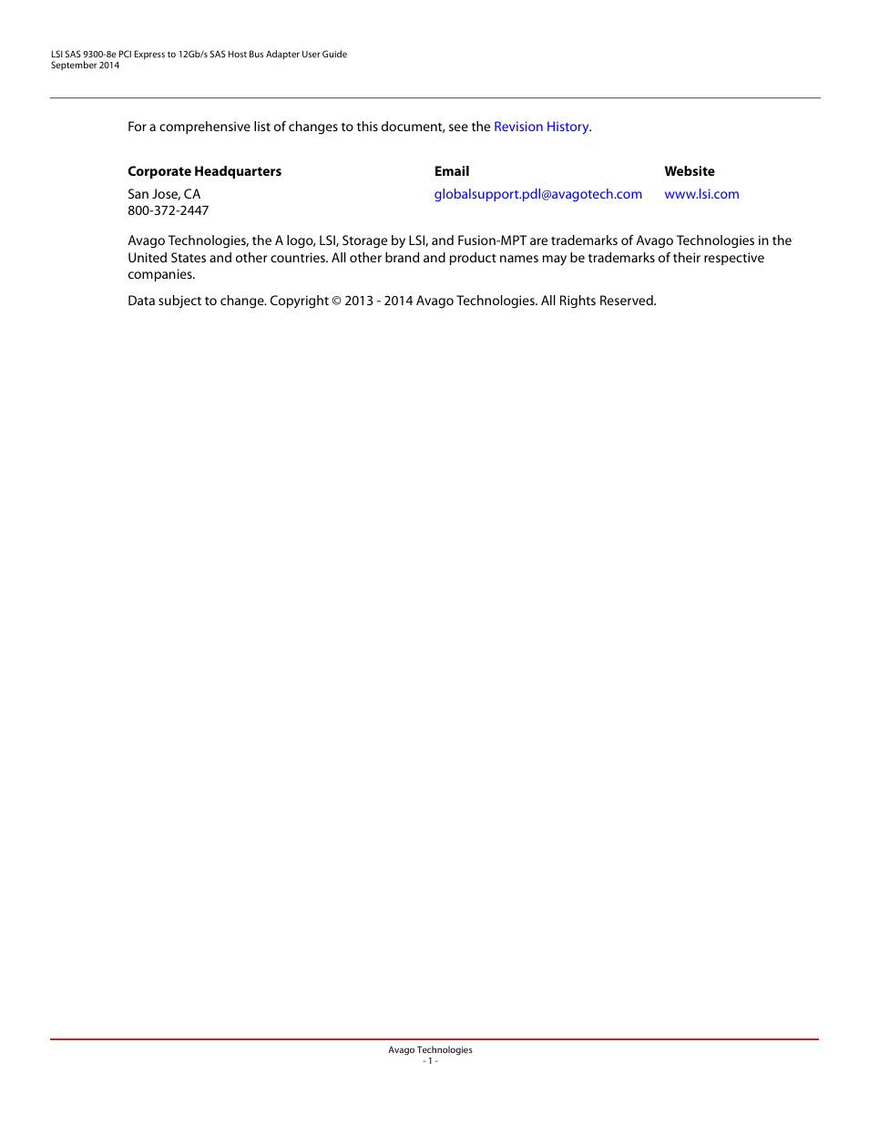 Avago Technologies SAS 9300-8i Host Bus Adapter User Manual | Page 2 / 10