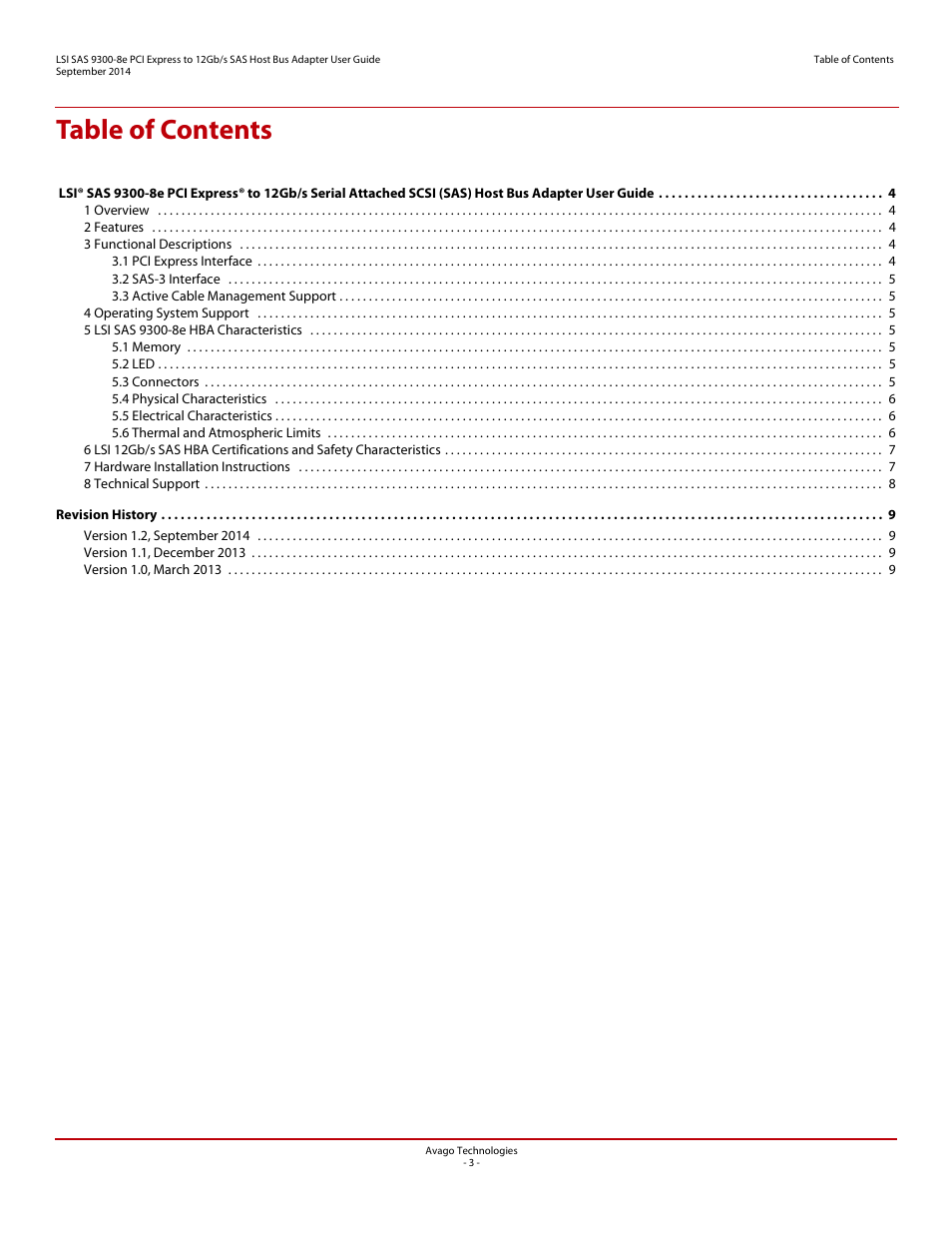 Avago Technologies SAS 9300-8i Host Bus Adapter User Manual | Page 3 / 10