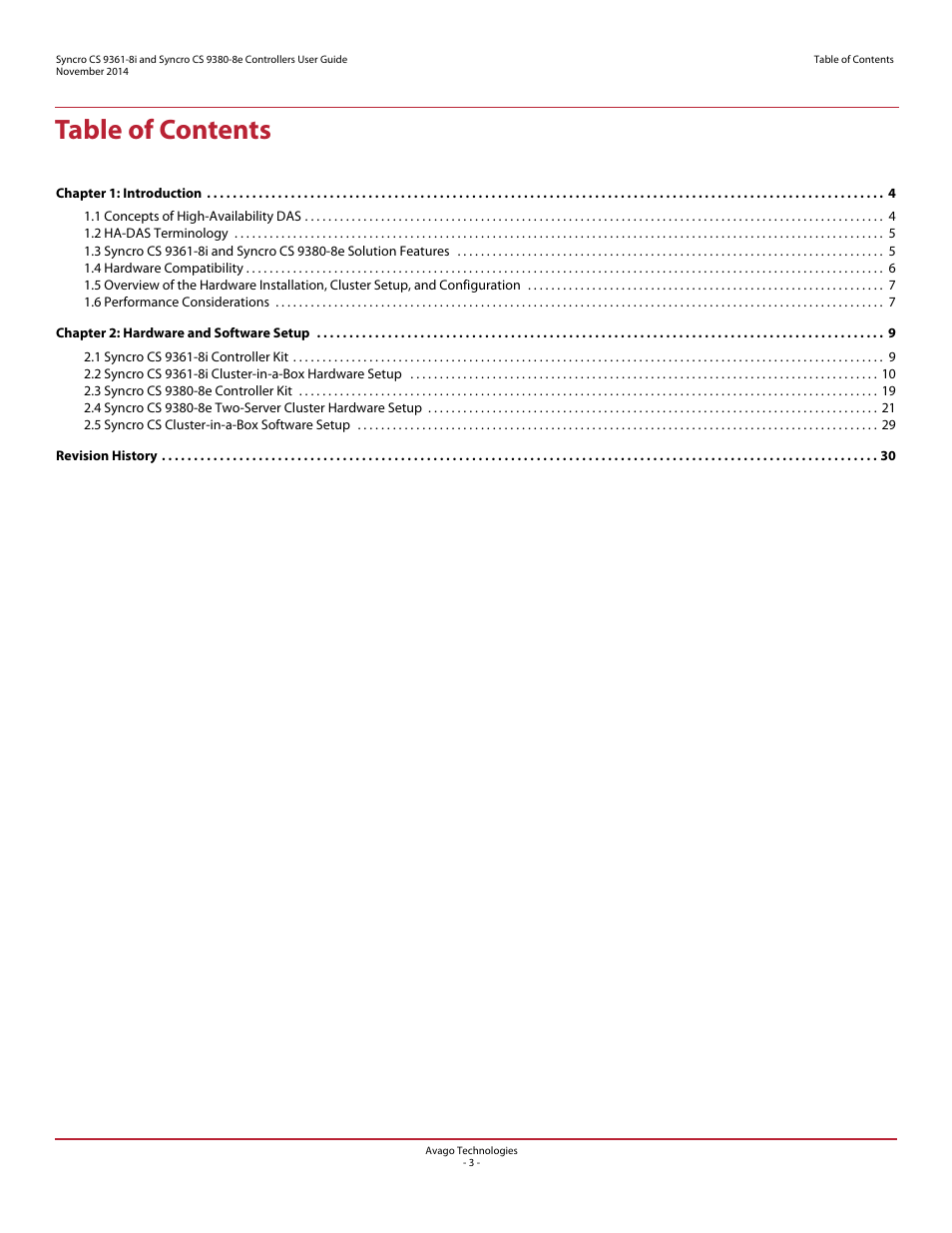 Avago Technologies Syncro 9361-8i User Manual | Page 3 / 31