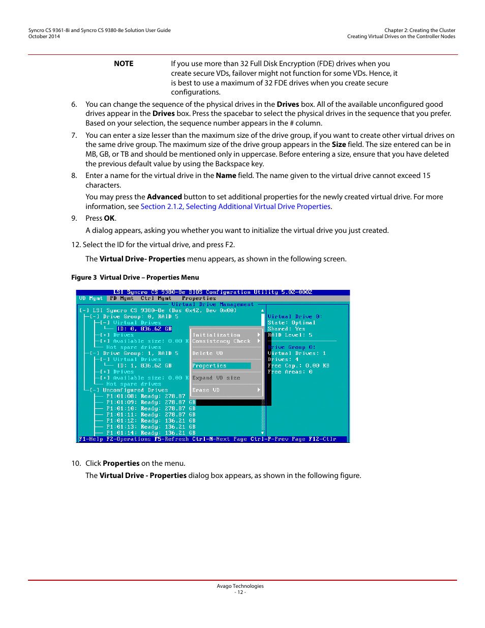 Avago Technologies Syncro 9361-8i User Manual | Page 12 / 81