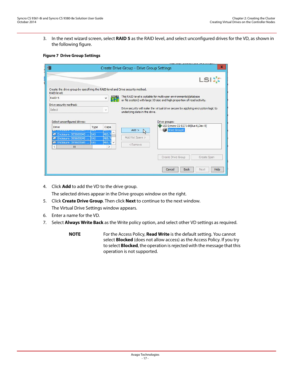 Avago Technologies Syncro 9361-8i User Manual | Page 17 / 81