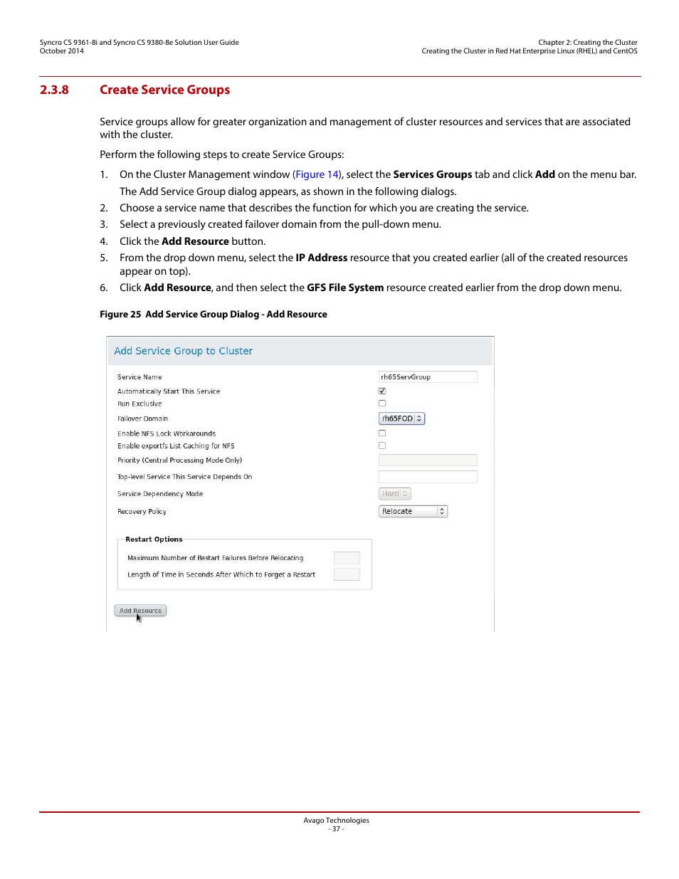 8 create service groups | Avago Technologies Syncro 9361-8i User Manual | Page 37 / 81