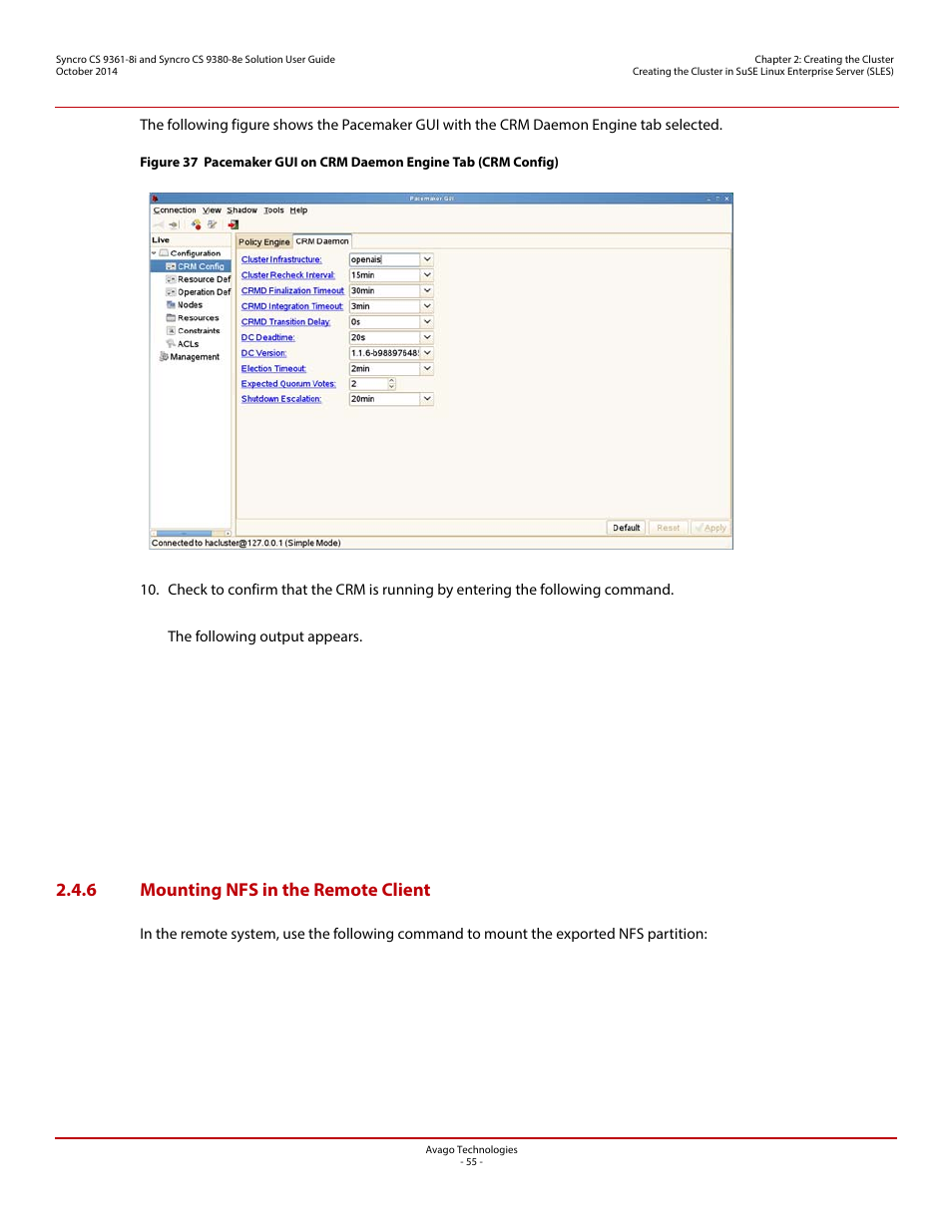 6 mounting nfs in the remote client | Avago Technologies Syncro 9361-8i User Manual | Page 55 / 81