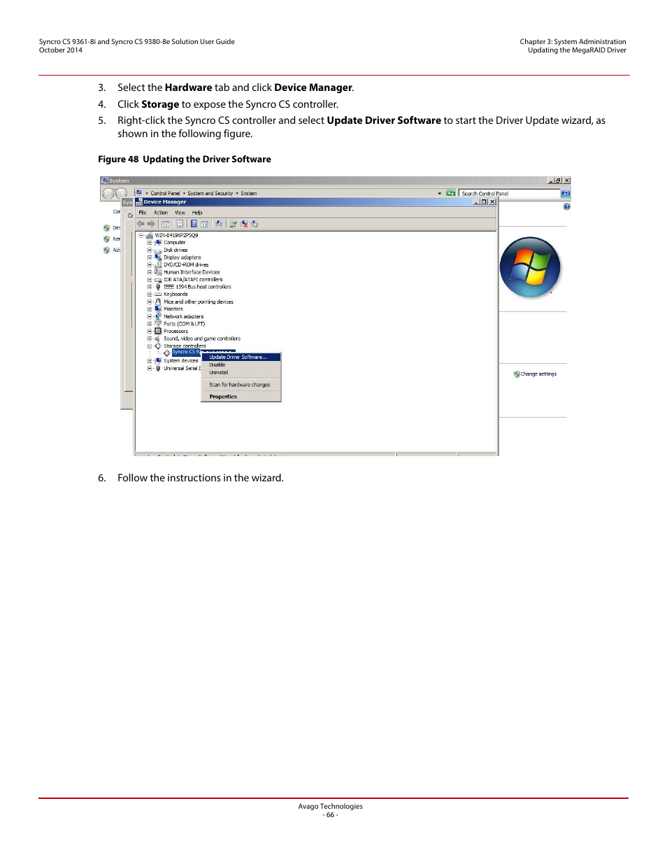 Avago Technologies Syncro 9361-8i User Manual | Page 66 / 81