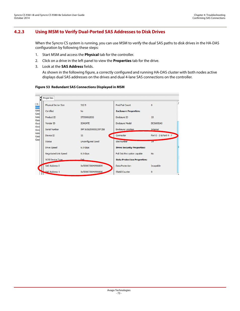 Avago Technologies Syncro 9361-8i User Manual | Page 73 / 81