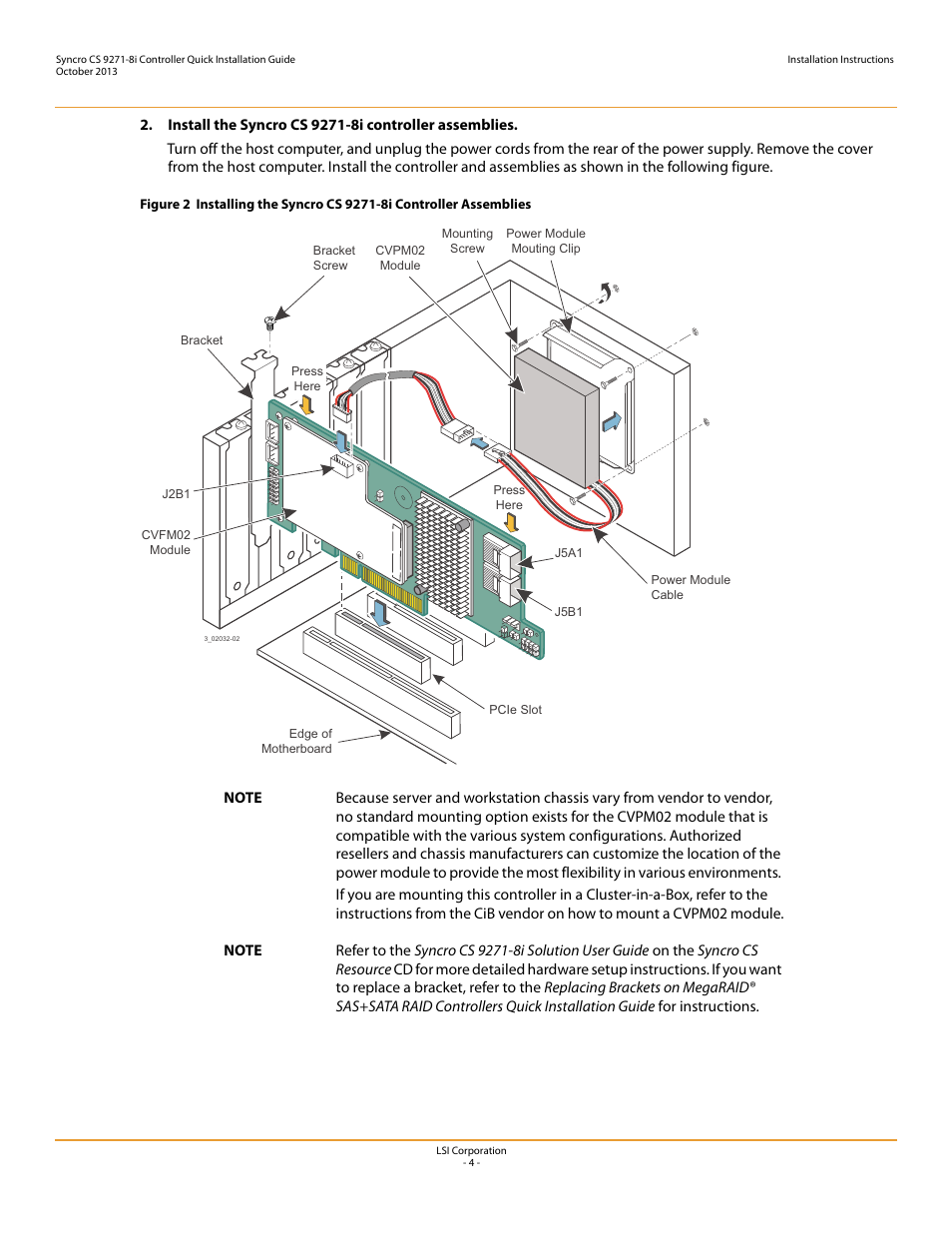 Avago Technologies Syncro CS 9271-8i User Manual | Page 4 / 8