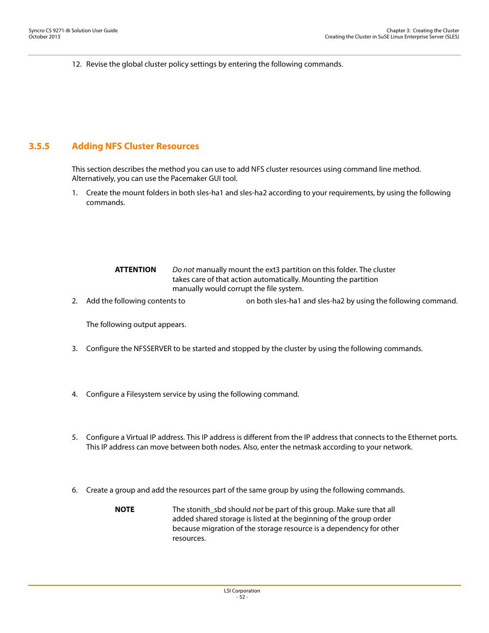 5 adding nfs cluster resources | Avago Technologies Syncro CS 9271-8i User Manual | Page 52 / 80