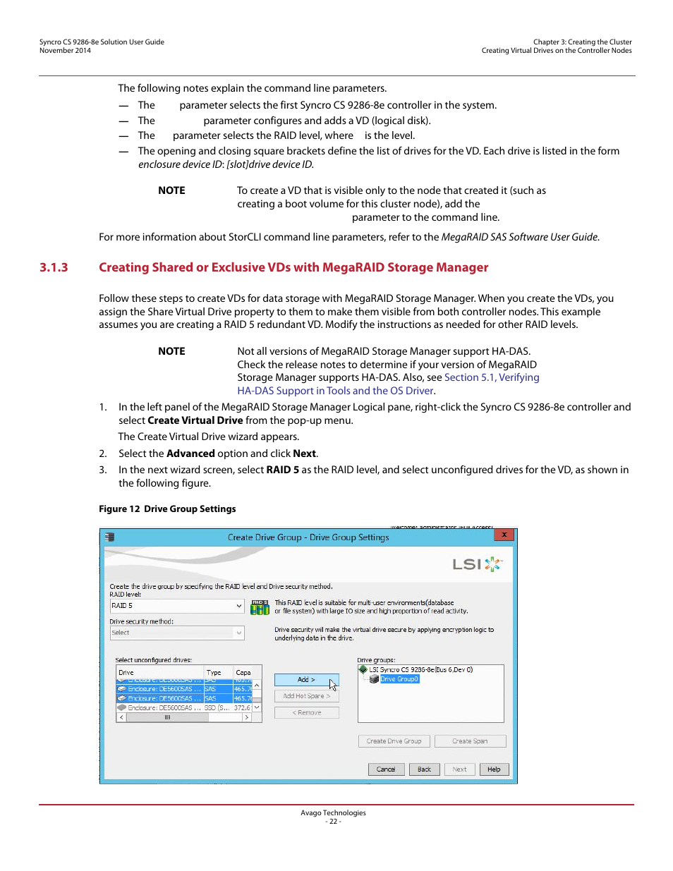 Avago Technologies Syncro CS 9286-8e User Manual | Page 22 / 80